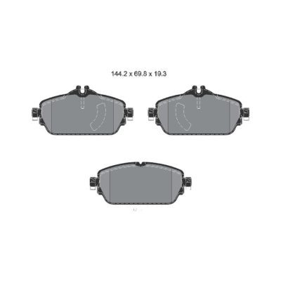 A0004204500 Bremsbelagsatz Vorderachse mit integriertem Verschleißkontakt for Benz C-Class W205 2014-2021 M27